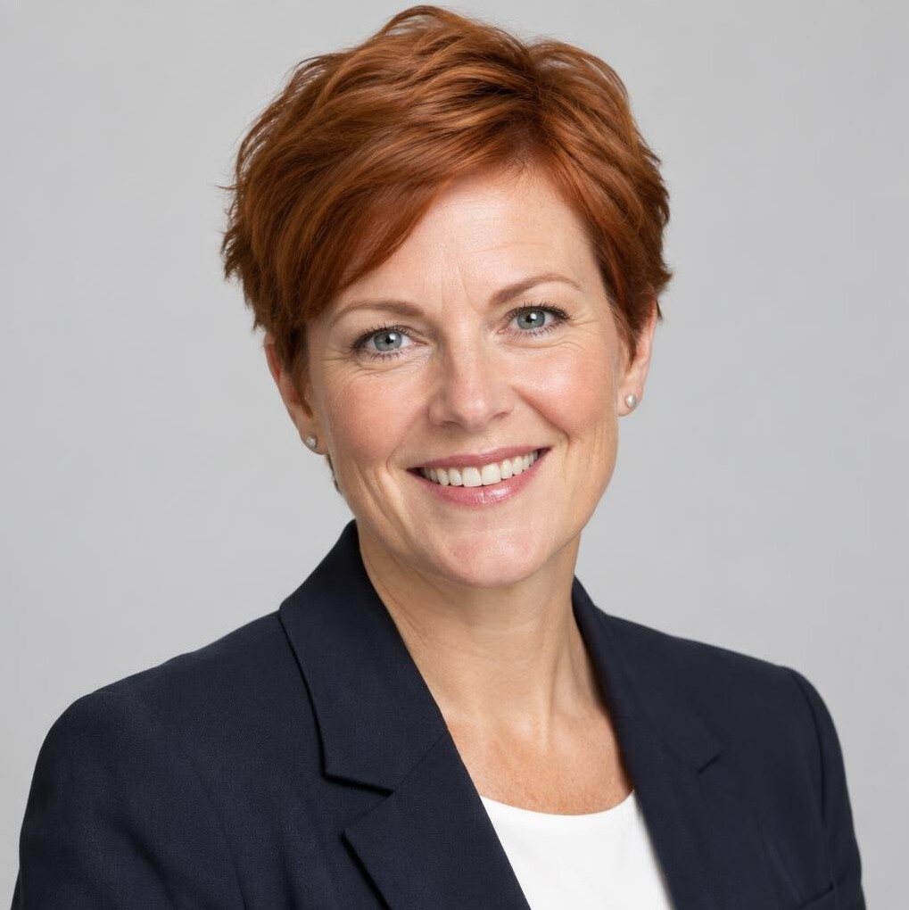 Portrait of a Norwegian woman studio presentation instructor
